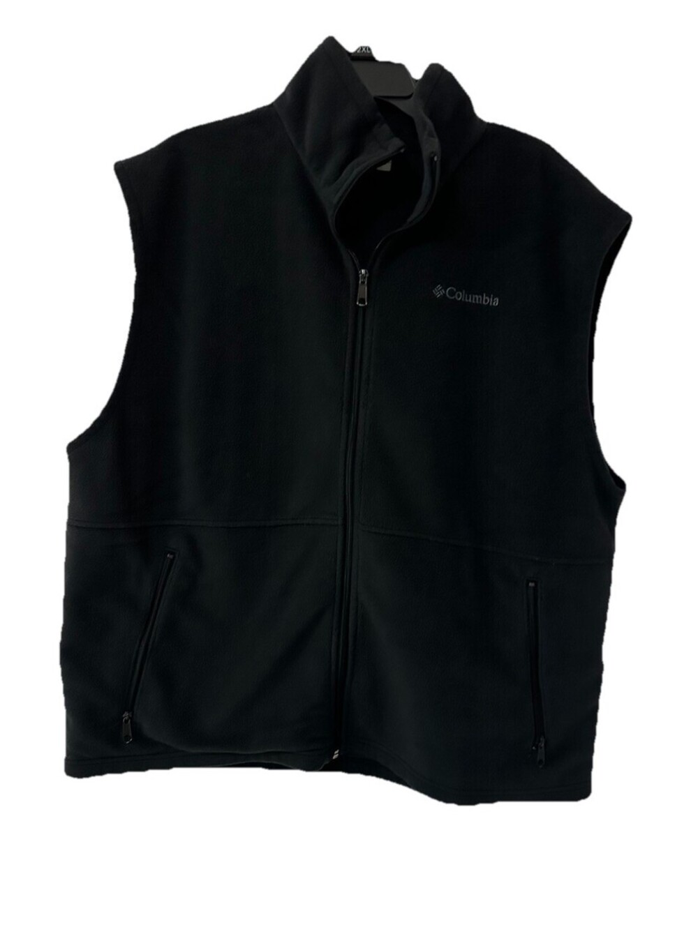 Columbia Fleece Vest Men’s Size XXL Black/Charcoal Full Zip Great Condition